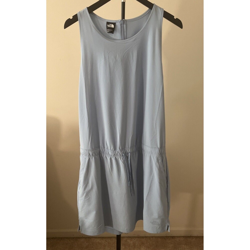 The North Face Women's XL Blue Solid Scoop Neck Sleeveless Zip Romper Dress